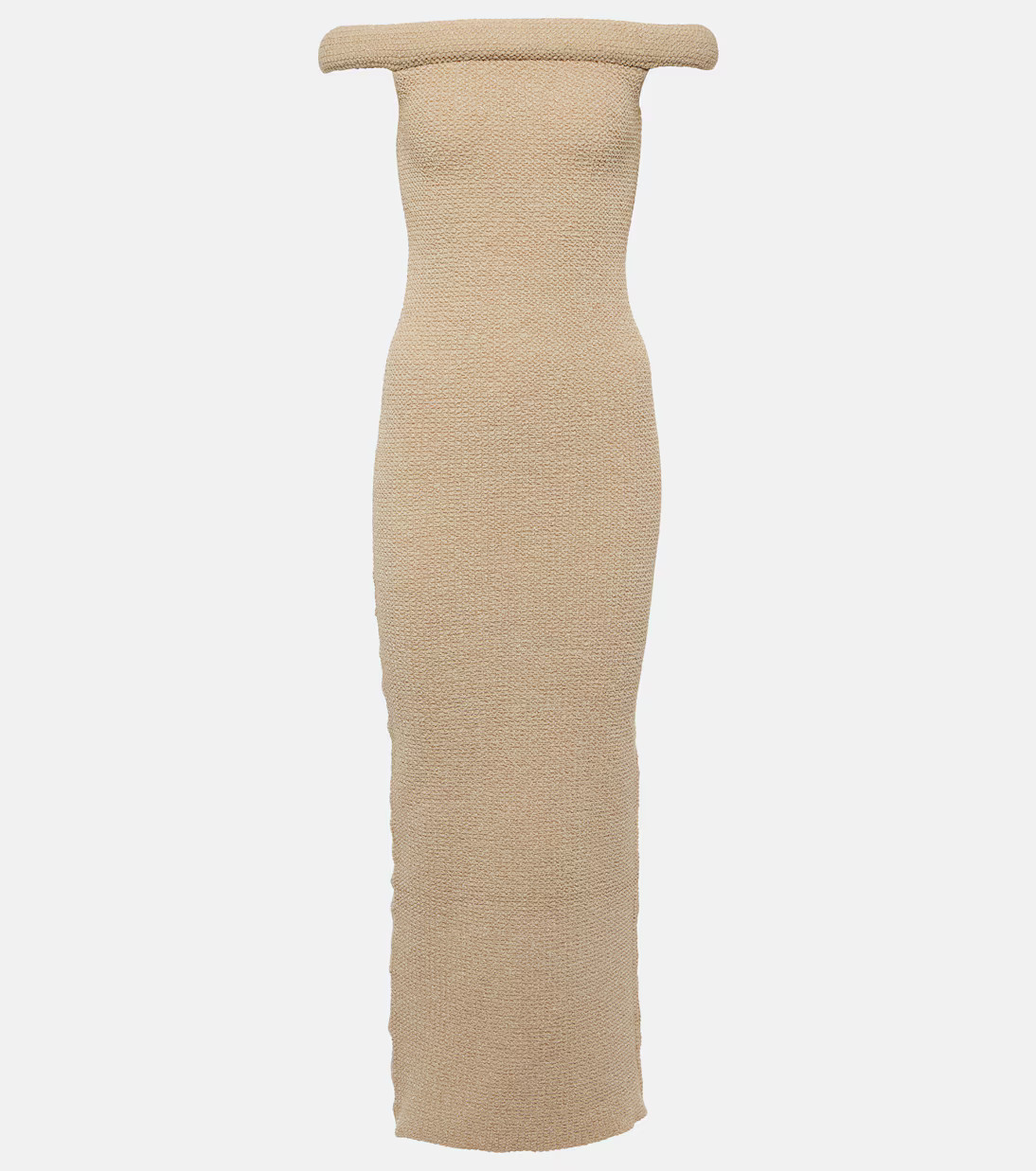 Abito midi in maglia con scollo bardot | Mytheresa (INTL)