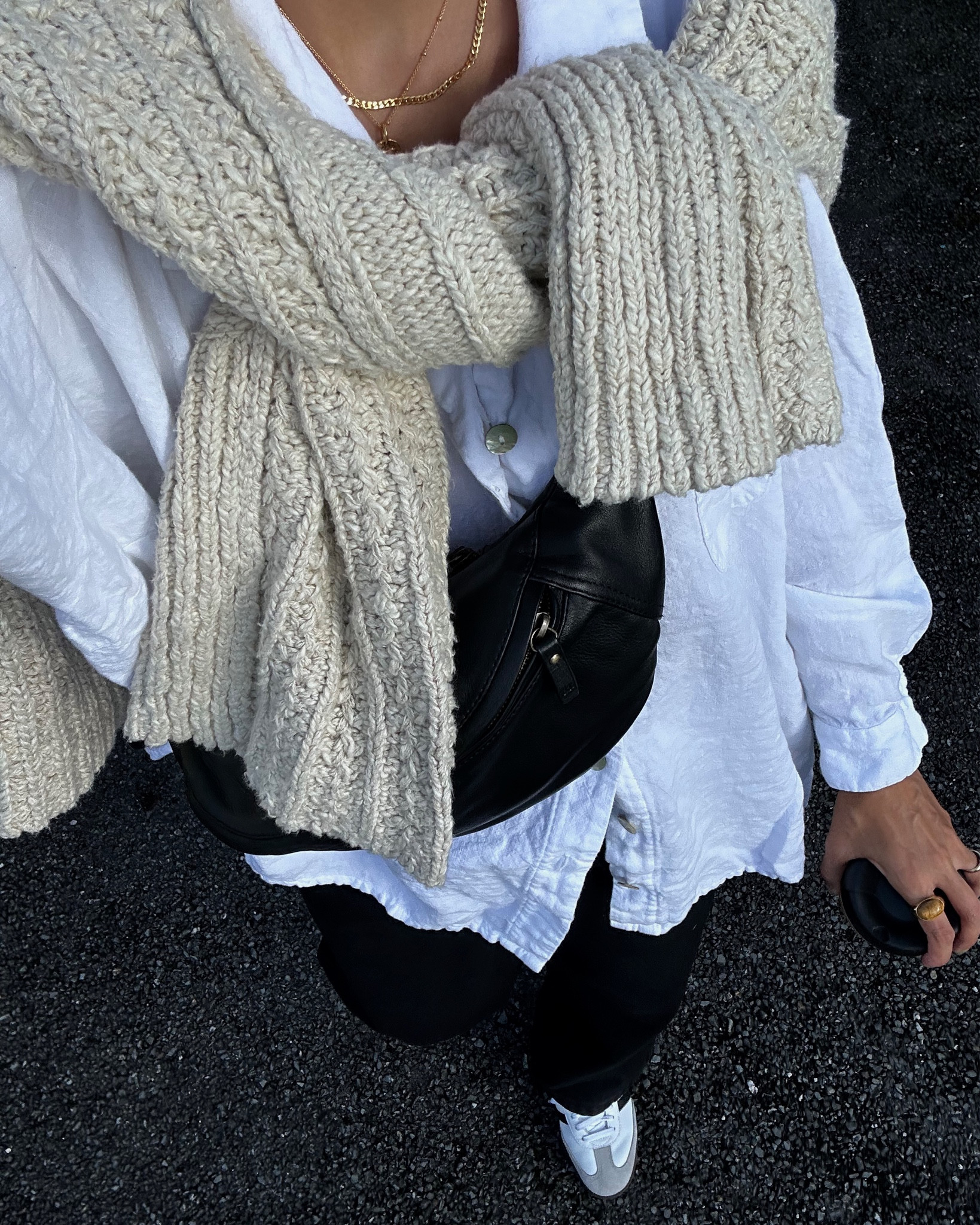 Autumnal Layering with a few of my favourite pieces! White shirt is the Oxford from Boheme Goods
 
Free people, white shirt, cross-body bag, baggy jeans, adidas sambas, chunky knits, gold jewellery 

#LTKGiftGuide #LTKstyletip #LTKeurope