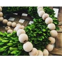 Wood Bead Garland, Natural Wood Garland, Bead Garland Strand, Decorative Garland, Farmhouse bead garland, Wood Beads, Magnolia, Beads, Wood | Etsy (US)