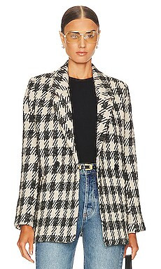 ANINE BING Diana Blazer in Tan & Black Plaid from Revolve.com | Revolve Clothing (Global)