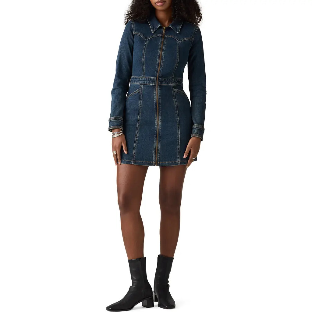 Levi's Retro Long Sleeve Denim Minidress in Dolly Pardon Me at Nordstrom Rack, Size X-Large | Nordstrom Rack
