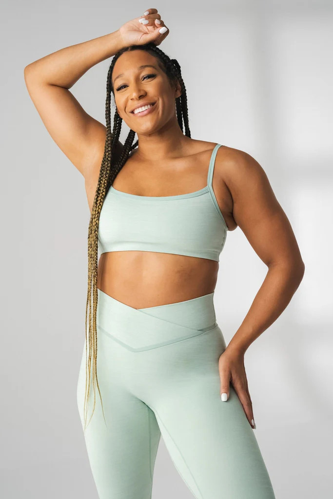 Vitality Daydream Block Square Bra - Mint Marl | Vitality