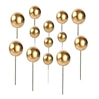 Balloon Cake Toppers Mini Round Gold Ball Cupcake Toppers Cake Decorations for Birthday Wedding Anni | Amazon (US)