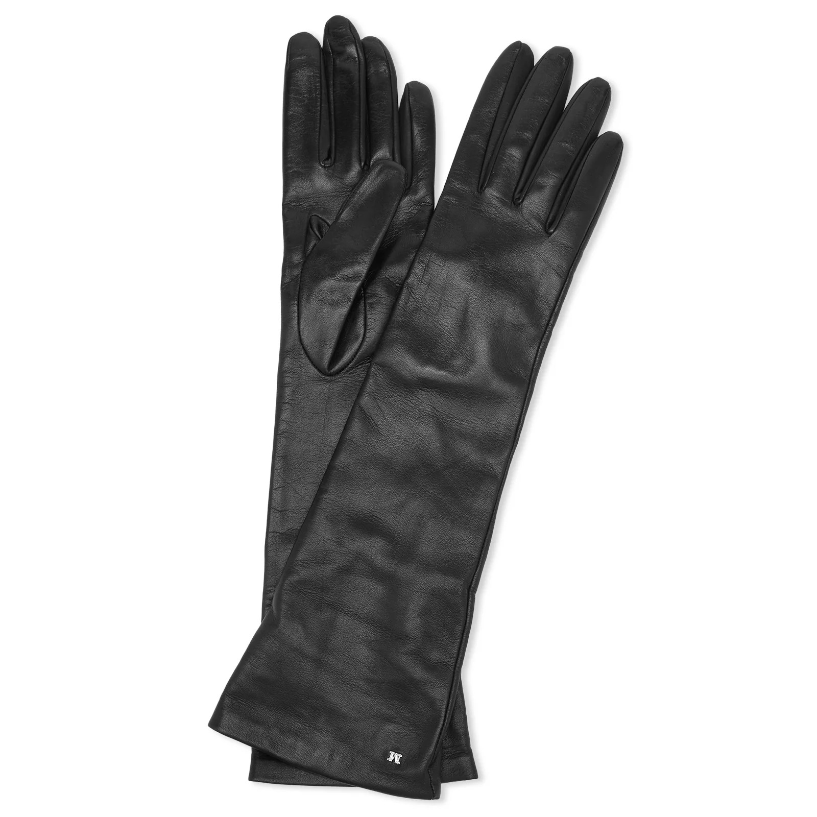 Max Mara Women's Leather Gloves in Black, Size Small | END. Clothing