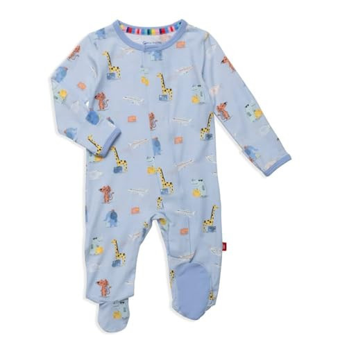 Magnetic Me Boys Modal Magnetic Baby Footie Pajamas | Silky Soft Modal Fabric | Ready Jet Go | Newborn | Amazon (US)