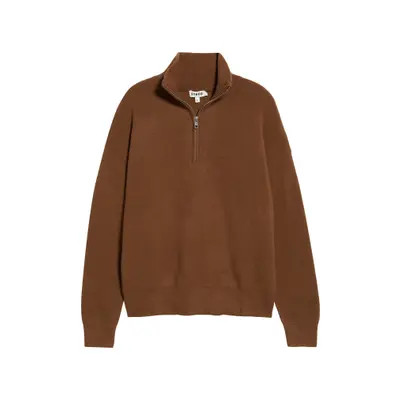 STAUD Hudson Quarter Zip Cashmere Sweater in Cobalt at Nordstrom, Size Small | Nordstrom