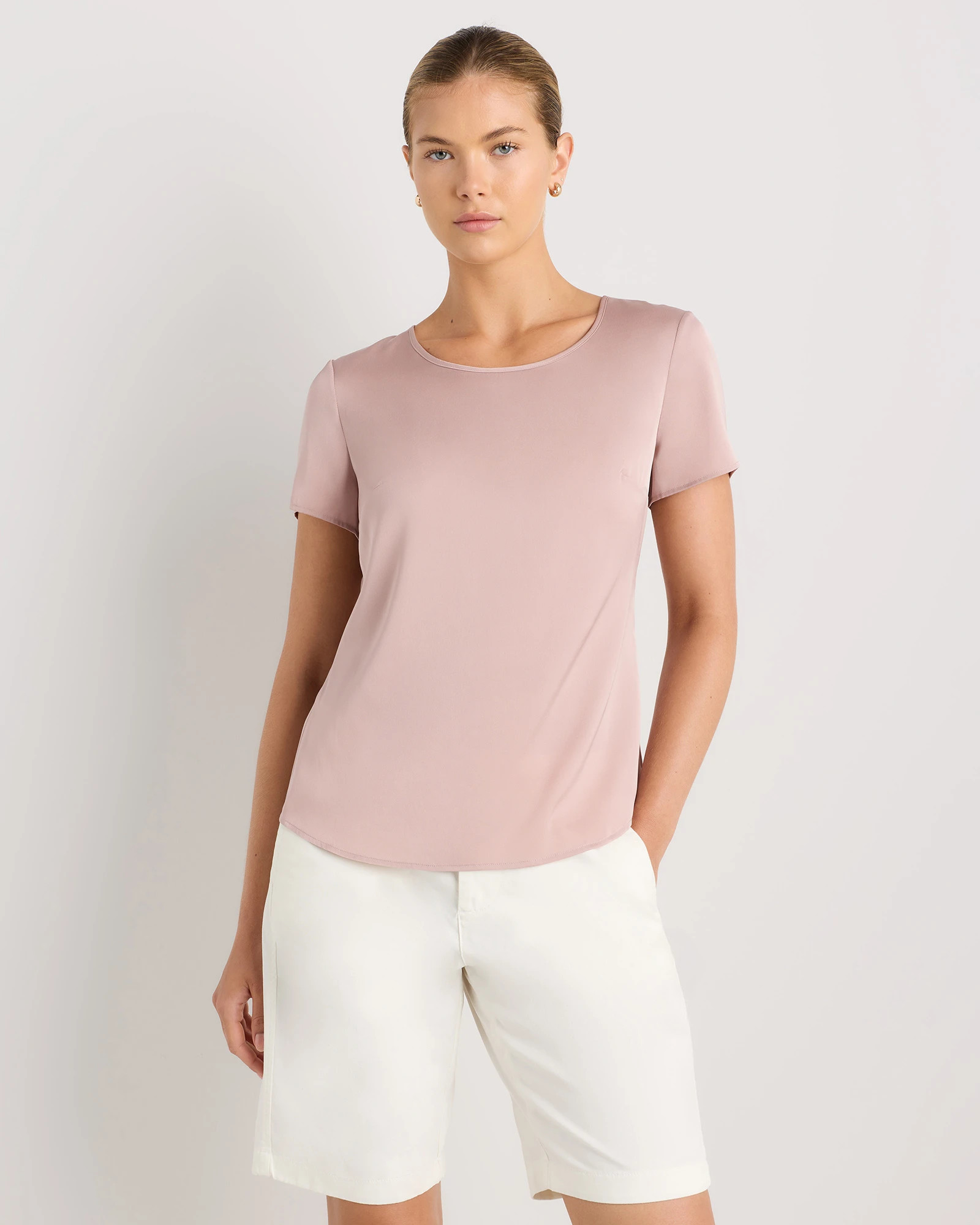 Washable Stretch Silk Tee | Quince