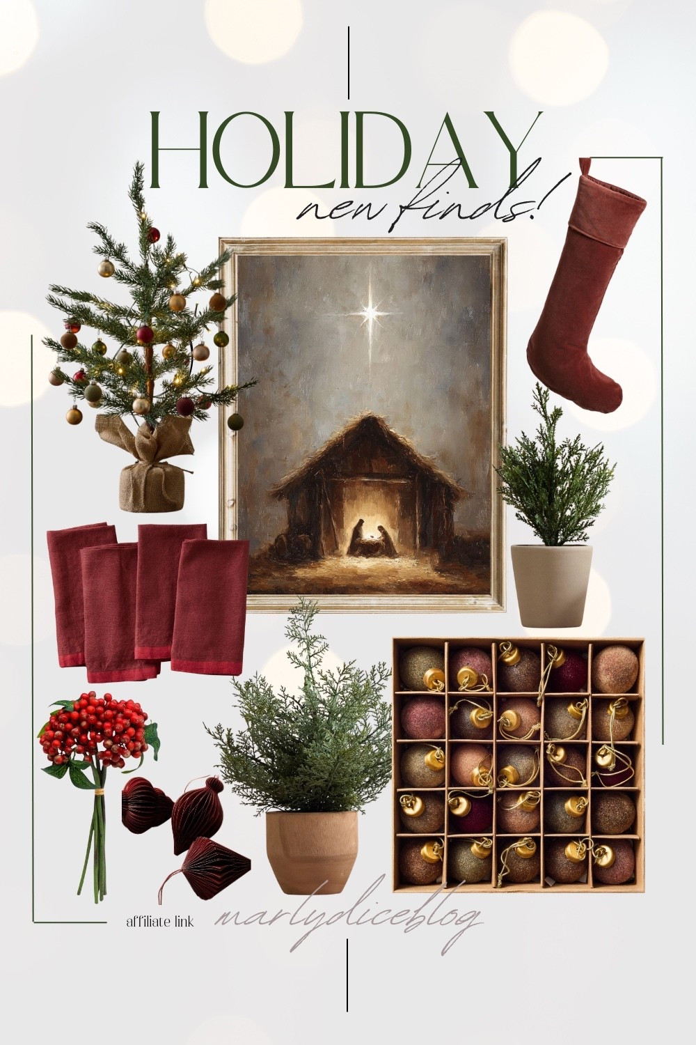 Christmas finds! How cute are these tabletop trees. I love the ornament colors!

#LTKHome #LTKHoliday