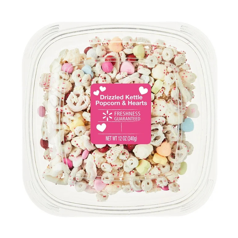 Freshness Guaranteed Valentine's Day Drizzled Kettle Popcorn & Hearts Mix, 12 oz | Walmart (US)