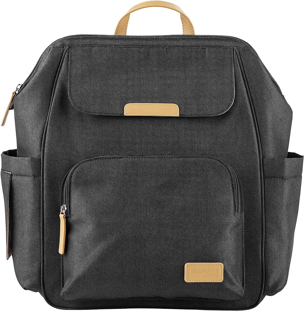 Simple Joys by Carter's Everyday Diaper Backpack, Black, One Size | Amazon (US)