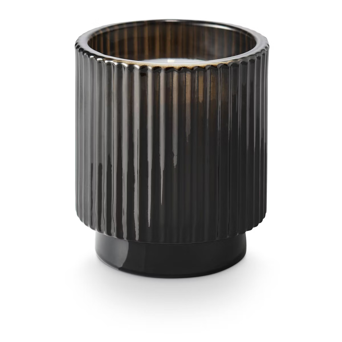 3.9oz Footed Ribbed Glass Scented Candle Black - Bullseye's Playground™ | Target