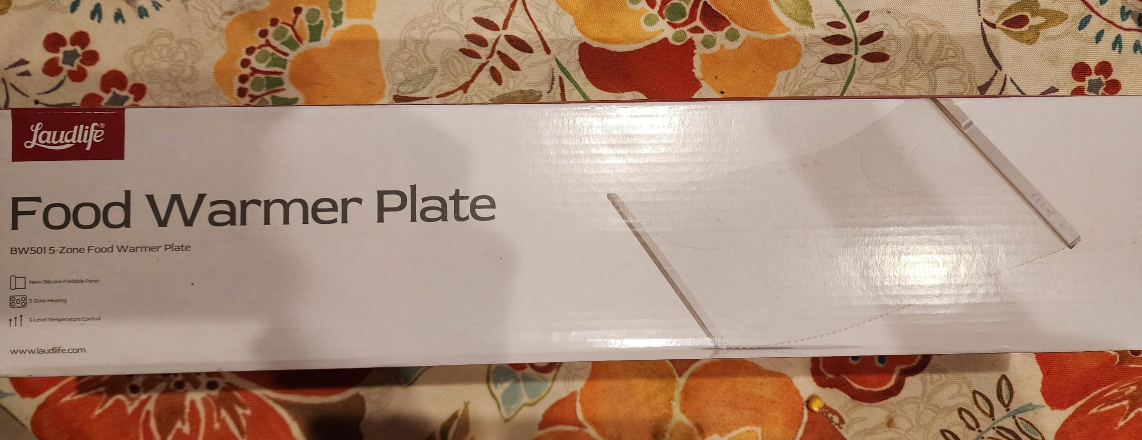 Electric Warming Tray with Adjustable Temperature, Laudlife Foldable Food Warmer for Parties Features 3 Modes & Fast Heating, Hot Plate for Buffet, Family Gatherings, Sabbath, Holidays, Countertop | Amazon (US)