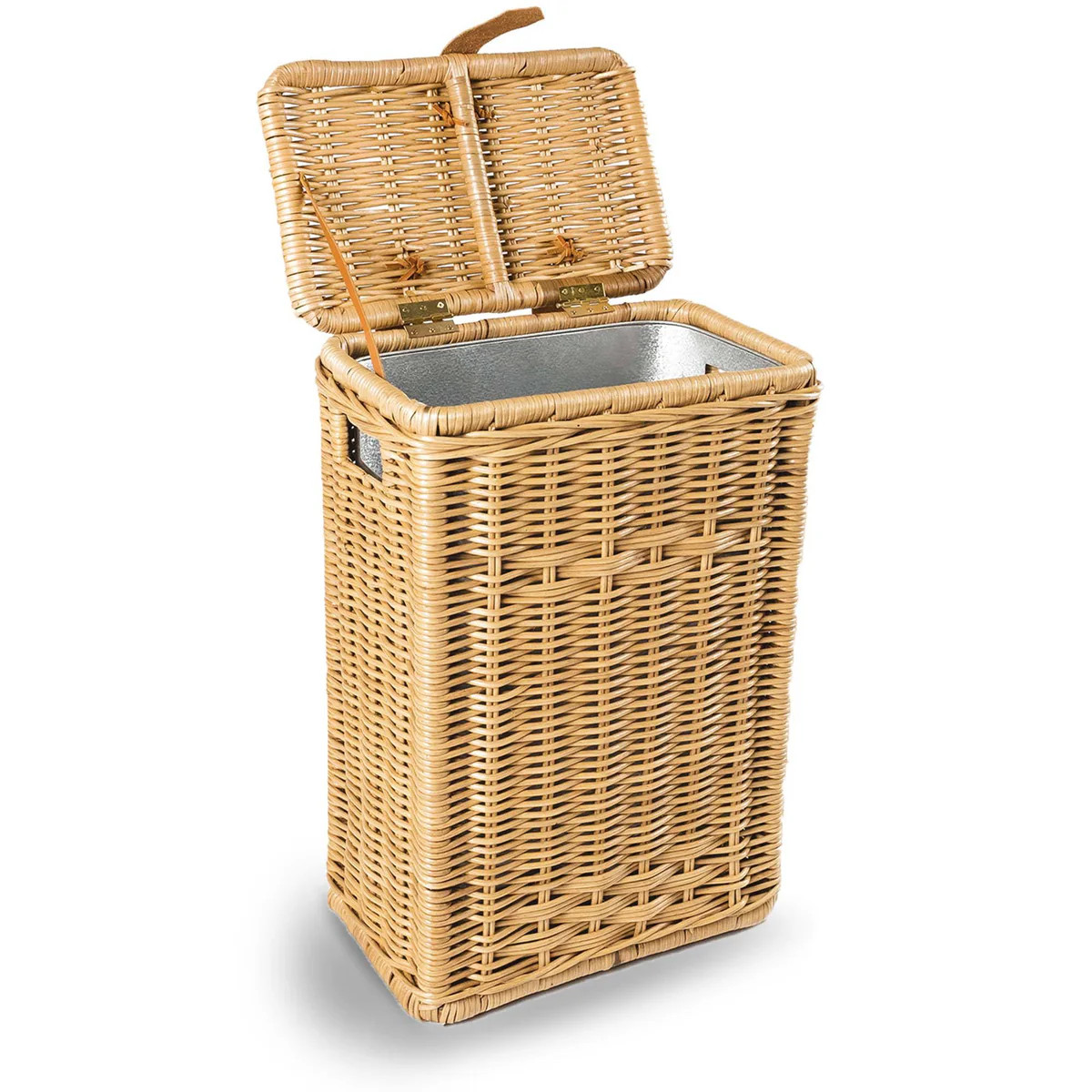 Wicker Kitchen Trash Basket with Metal Liner | The Basket Lady