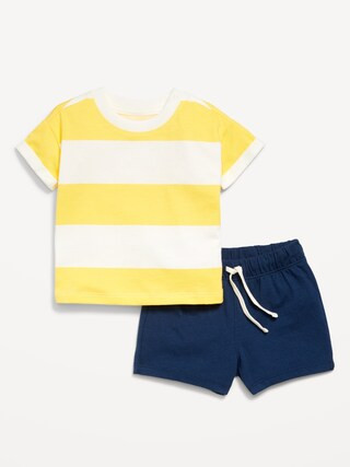 Short-Sleeve Graphic T-Shirt and Shorts Set for Baby | Old Navy (US)