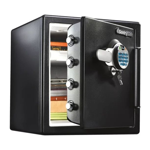 SFW123BTC Fire-Resistant and Water-Resistant Safe with Fingerprint Biometric Lock, 1.23 Cu. ft. -... | Walmart (US)
