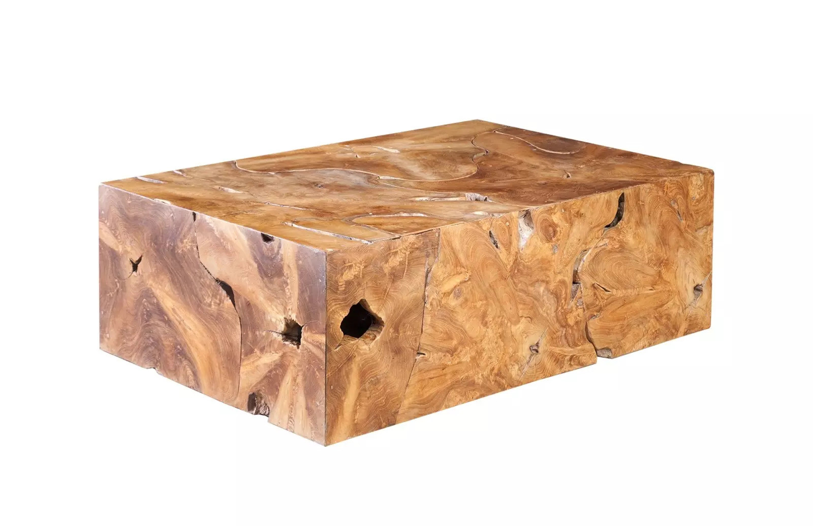 Teak Slice Coffee Table, Rectangle | Scout & Nimble