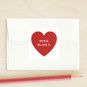 "Happy Heart Day" - Customizable Custom Stickers in Red by Jessica Ogden. | Minted