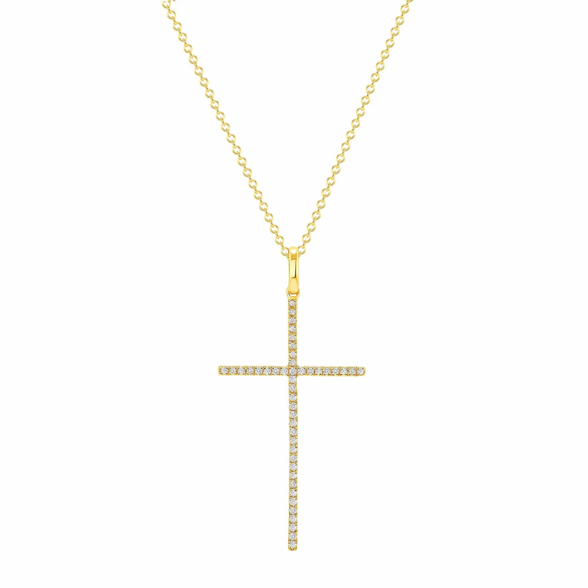 Thin Diamond Cross Necklace | Happy Jewelers