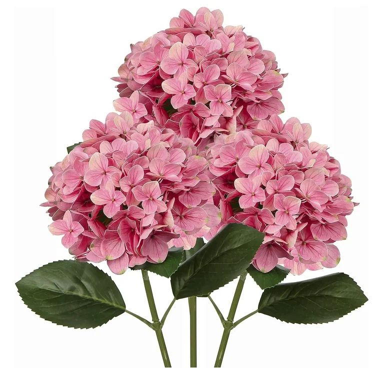 3 Pcs Artificial Hydrangeas Silk Flowers 24.8 Inch Long Stem Fake Flowers Floral Hydrangea Bush P... | Walmart (US)