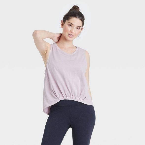 Women's High-Low Tank Top with Front Cinched Hem - JoyLab™ | Target