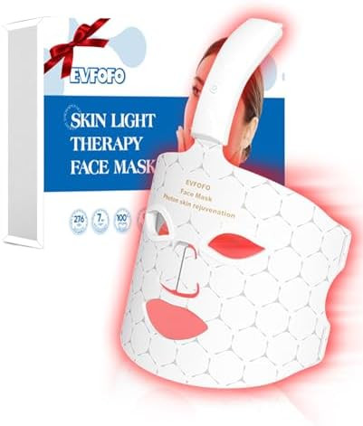 Red Light Therapy Mask for Face, 7-1 Colors Led face mask light therapy for Wrinkles, Fine Lines,... | Amazon (US)
