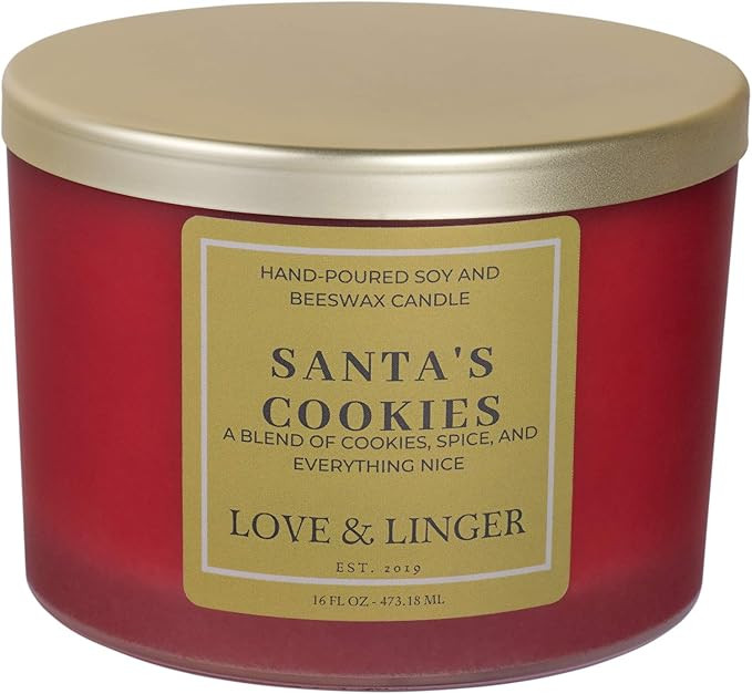 Holiday Candles | Christmas Scented Candles | Luxury Soy & Beeswax Candles for Home | 16 oz. Larg... | Amazon (US)