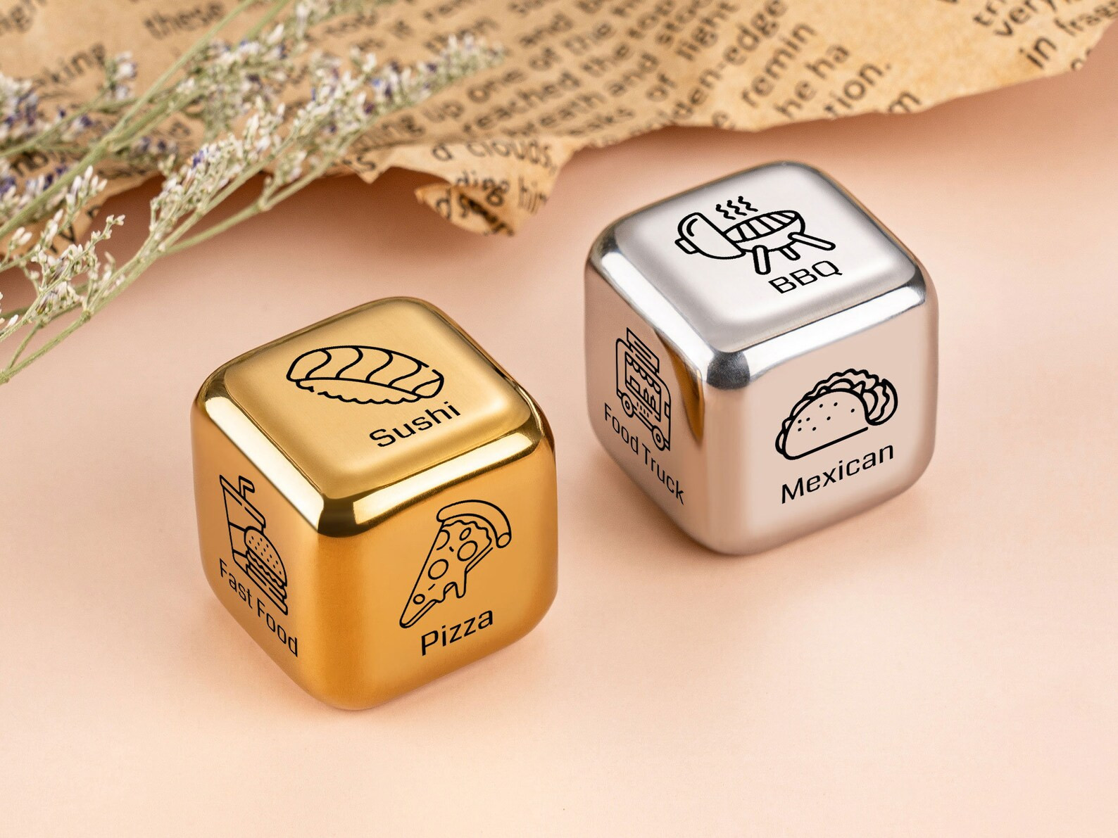 Personalized Food Dice, Custom Date Night Dice, Anniversary Valentines Day Gifts for Him Her, Uni... | Etsy (US)