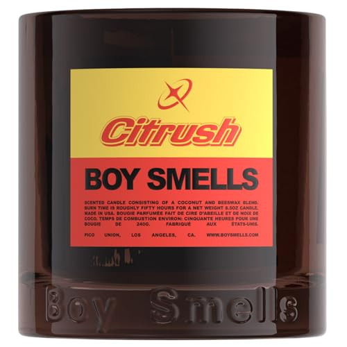 Boy Smells Citrush Candle – Bright Citrus Aroma – Warm Musk Finish – Pomelo Oil – Clean Burning Scented Candle – Long-Lasting Fragrance Throw – Vegan Soy Wax Blend – 8.5oz Glass Jar | Amazon (US)