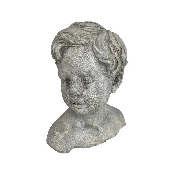 Cement Boy Statue - 6.3" W x 4.7" D x 7.7" H - Overstock - 36136384 | Bed Bath & Beyond