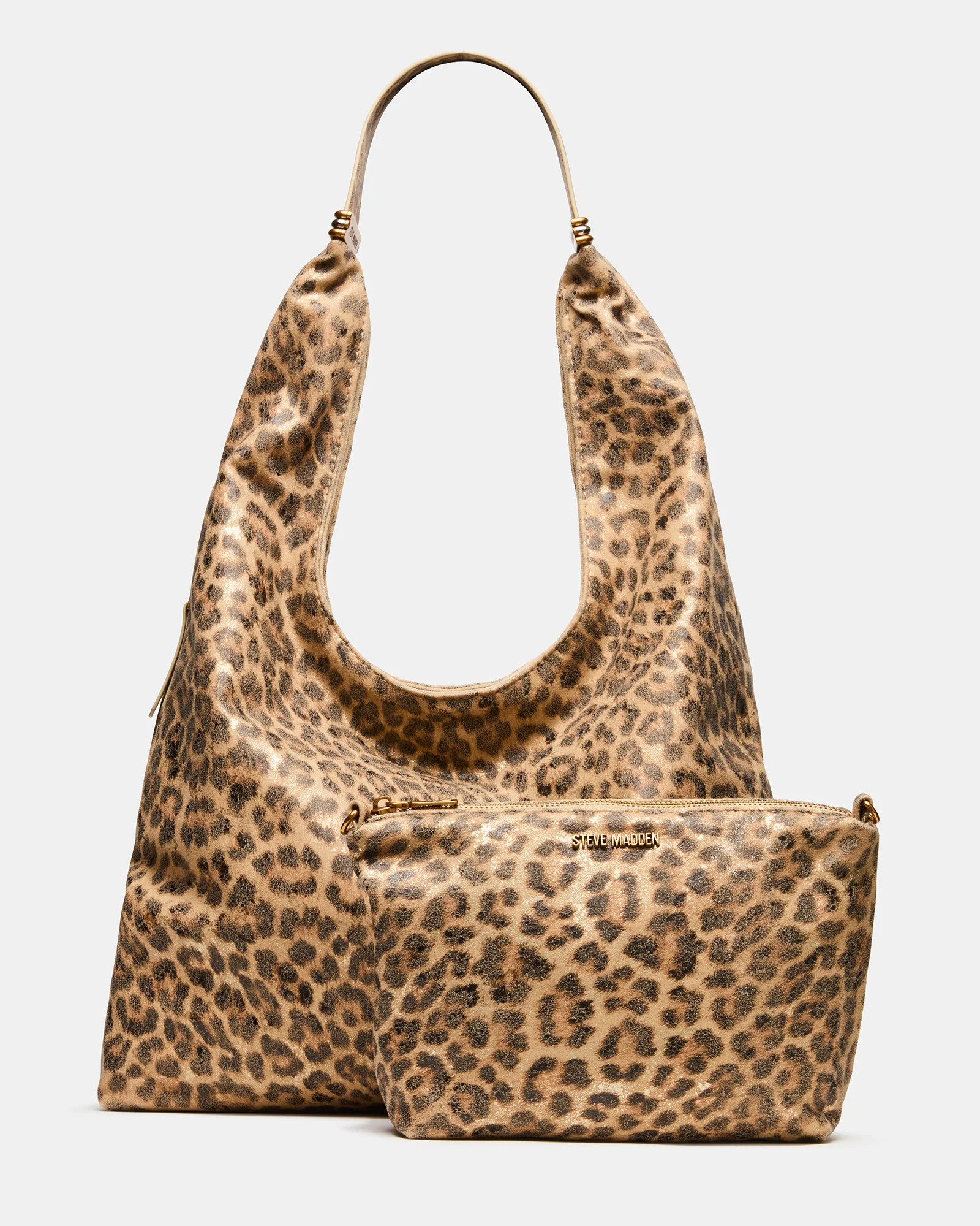 DEMPSYS Bag Metallic Shoulder Strap Slouchy Hobo Tote Handbag | Steve Madden (US)
