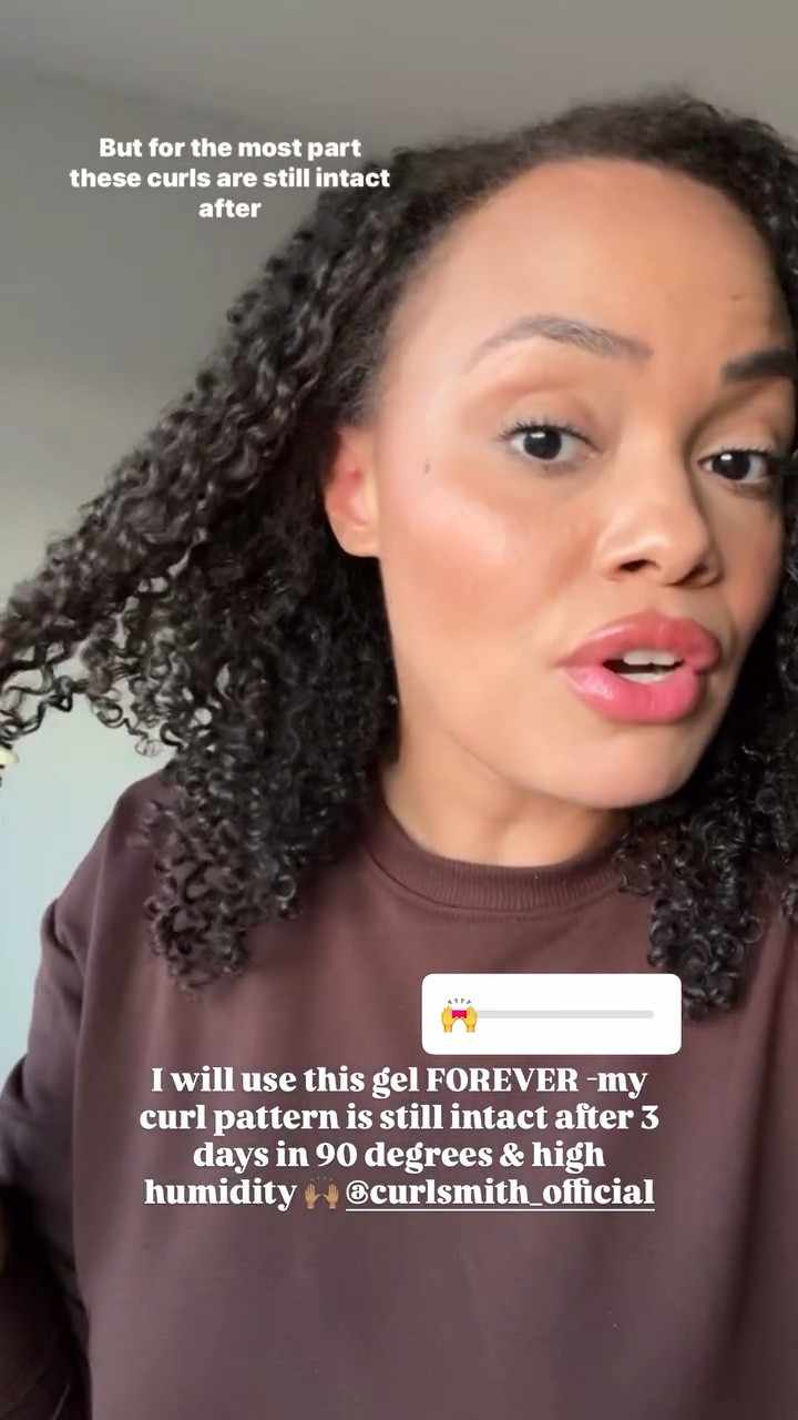 I will use this gel FOREVER -my curl pattern is still intact after 3 days in 90 degrees & high humidity 🙌🏽 @curlsmithofficial 
Curly hair must have, best gel for curls in humidity, curly hair gel, curly hair styler

#LTKBeauty #LTKTravel #LTKgrwm