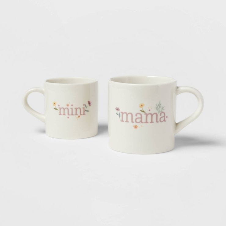 16oz 'Mama' Mug and 10oz 'Mini' Mug White - Threshold™ | Target