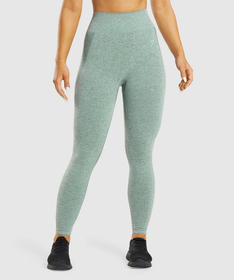 Gymshark Flex High Waisted Leggings - Studio Green Marl | Gymshark US