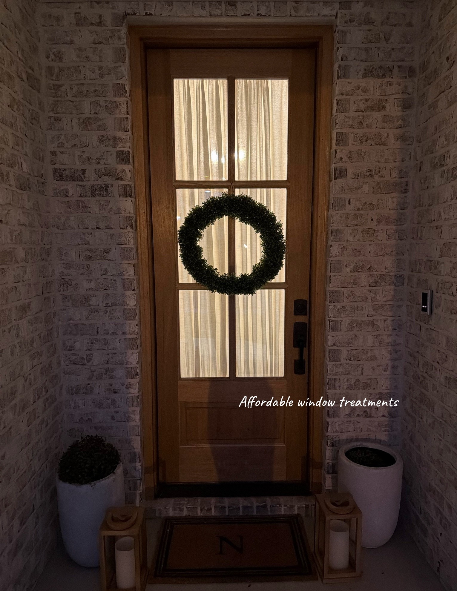 Affordable window treatment for front door! Shade is “natural”.

#LTKHome #LTKU #LTKSaleAlert