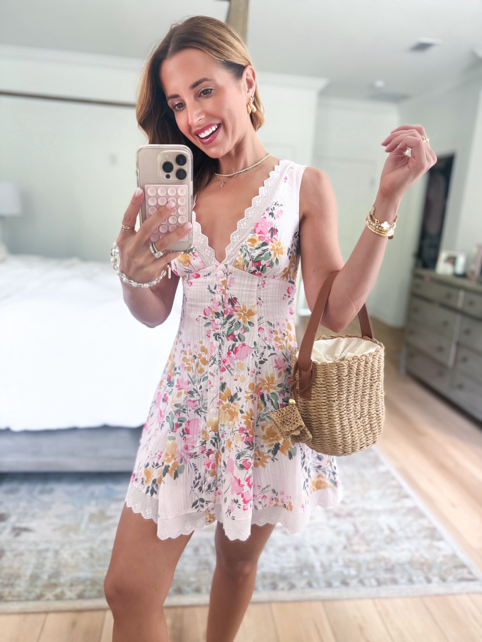 New Target arrivals. Wearing XXS with adjustable straps. Floral mini dress. Target resort wear. Target vacation outfits. Target vacation dresses. Target resort outfits. Summer dresses. Baby shower dress. Spring wedding. Summer wedding. Wedding shower dress. Spring dresses. Neutral sandals are TTS. 

#LTKootd #LTKTravel #LTKSwim