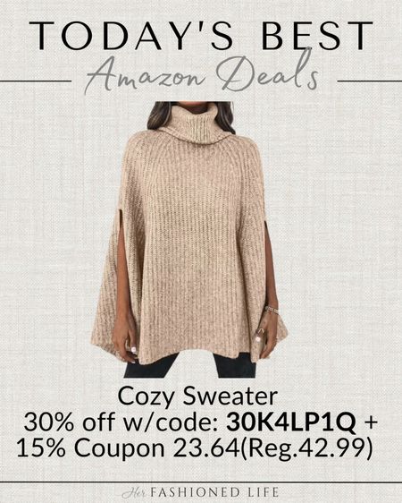 Cozy Amazon sweater on deal! 

#LTKfindsunder50 #LTKstyletip #LTKsalealert
