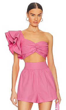 AMUR Zeha One Shoulder Bra Top in Calla Lily from Revolve.com | Revolve Clothing (Global)
