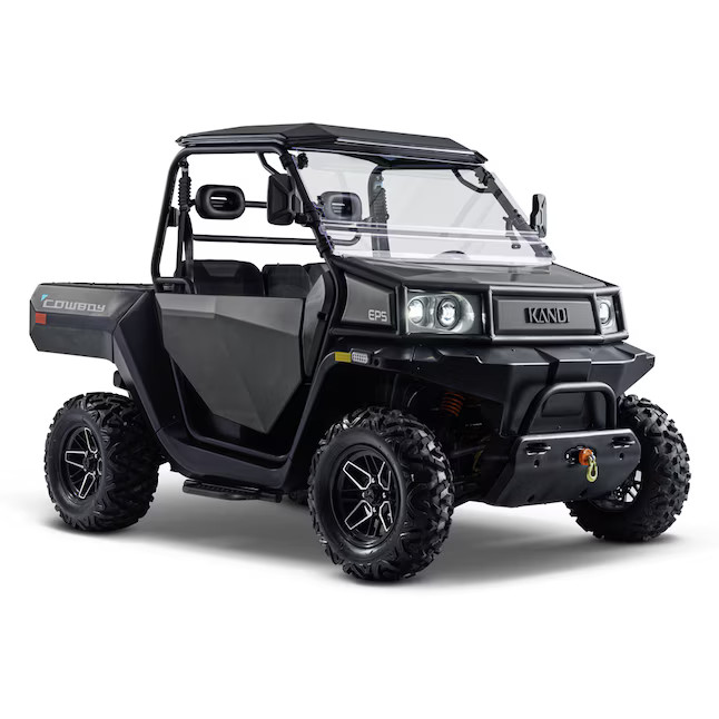 KANDI Cowboy 2 Seat Electric Utv with Lithium Battery and Electric Tilting Cargo Bed- Matte Black | Lowe's