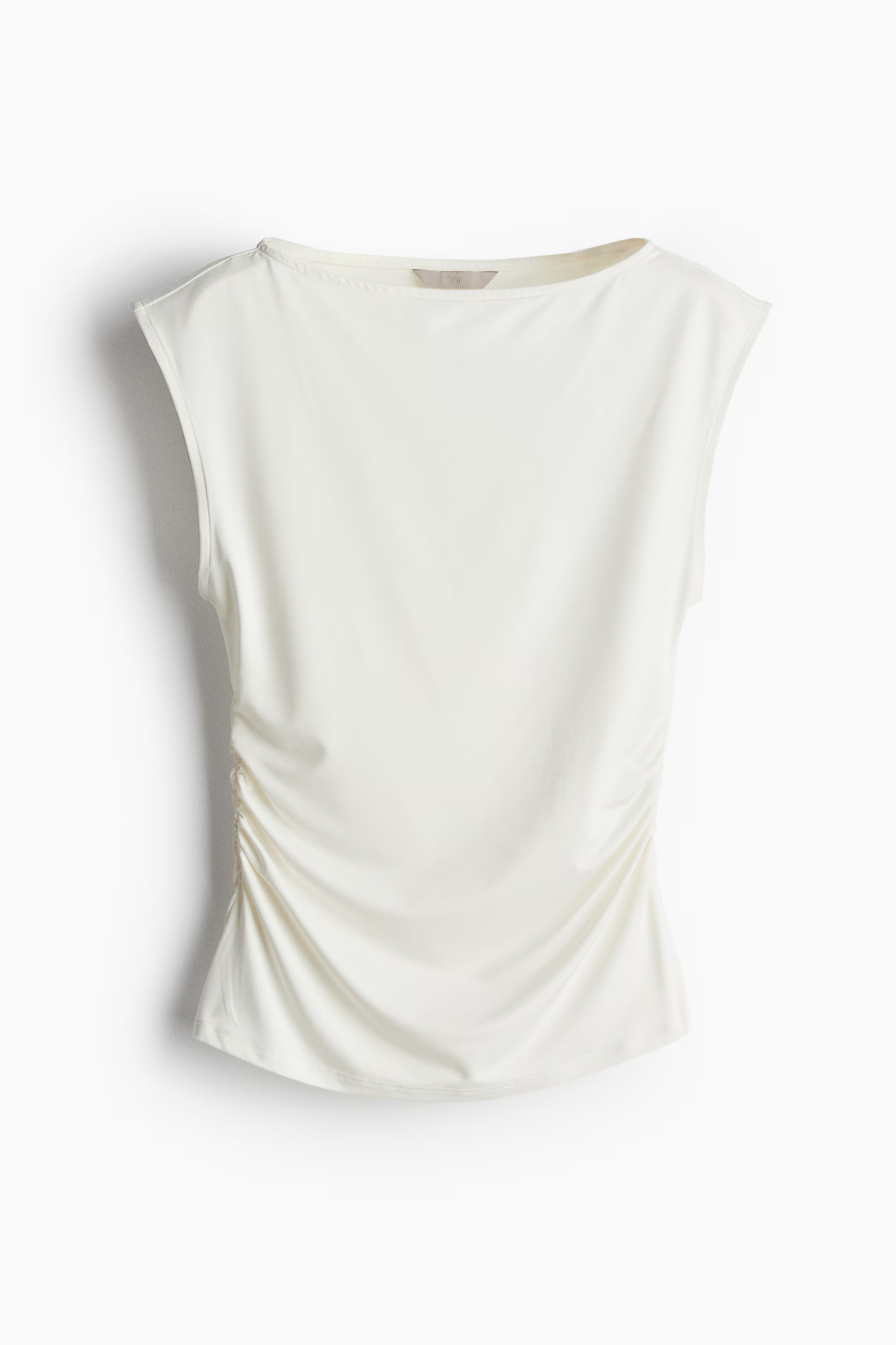 Boat-neck top - White - Ladies | H&M GB | H&M (UK, MY, IN, SG, PH, TW, HK)