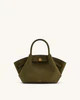 Hana Mini Faux Suede Tote Bag - Dark Olive | JW PEI US