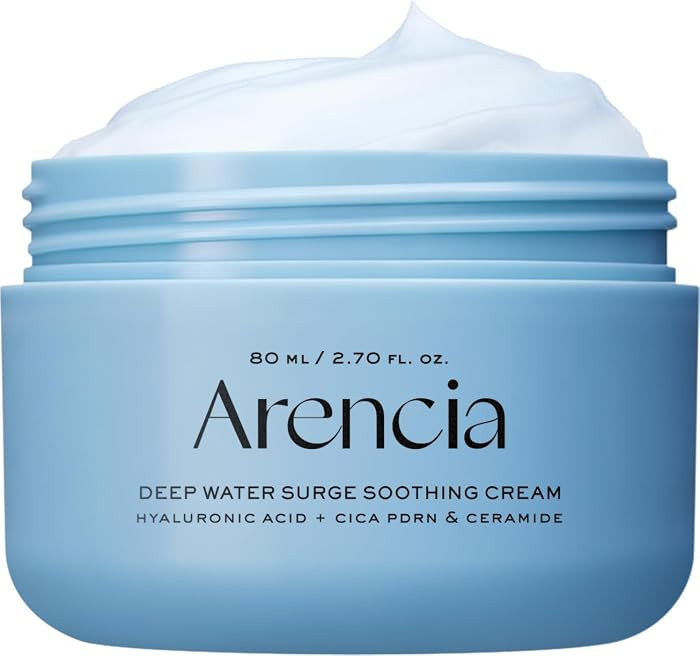 ARENCIA Deep Water Surge Soothing Cream, 2.70 fl oz, with Hyaluronic Acid, Cica PDRN and Ceramide | Amazon (US)