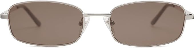 SOJOS Small Y2k Narrow Rectangle Sunglasses Womens Mens Retro 80s 90s UV400 Sunnies SJ1187 | Amazon (US)