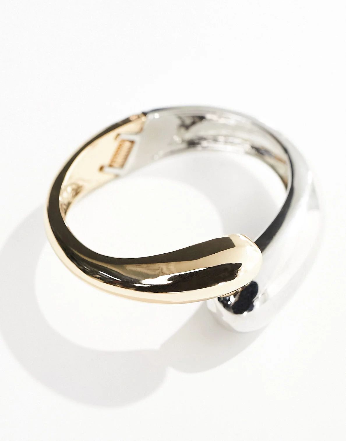 ASOS DESIGN cuff bracelet with mixed metal detail in multi | ASOS | ASOS (Global)