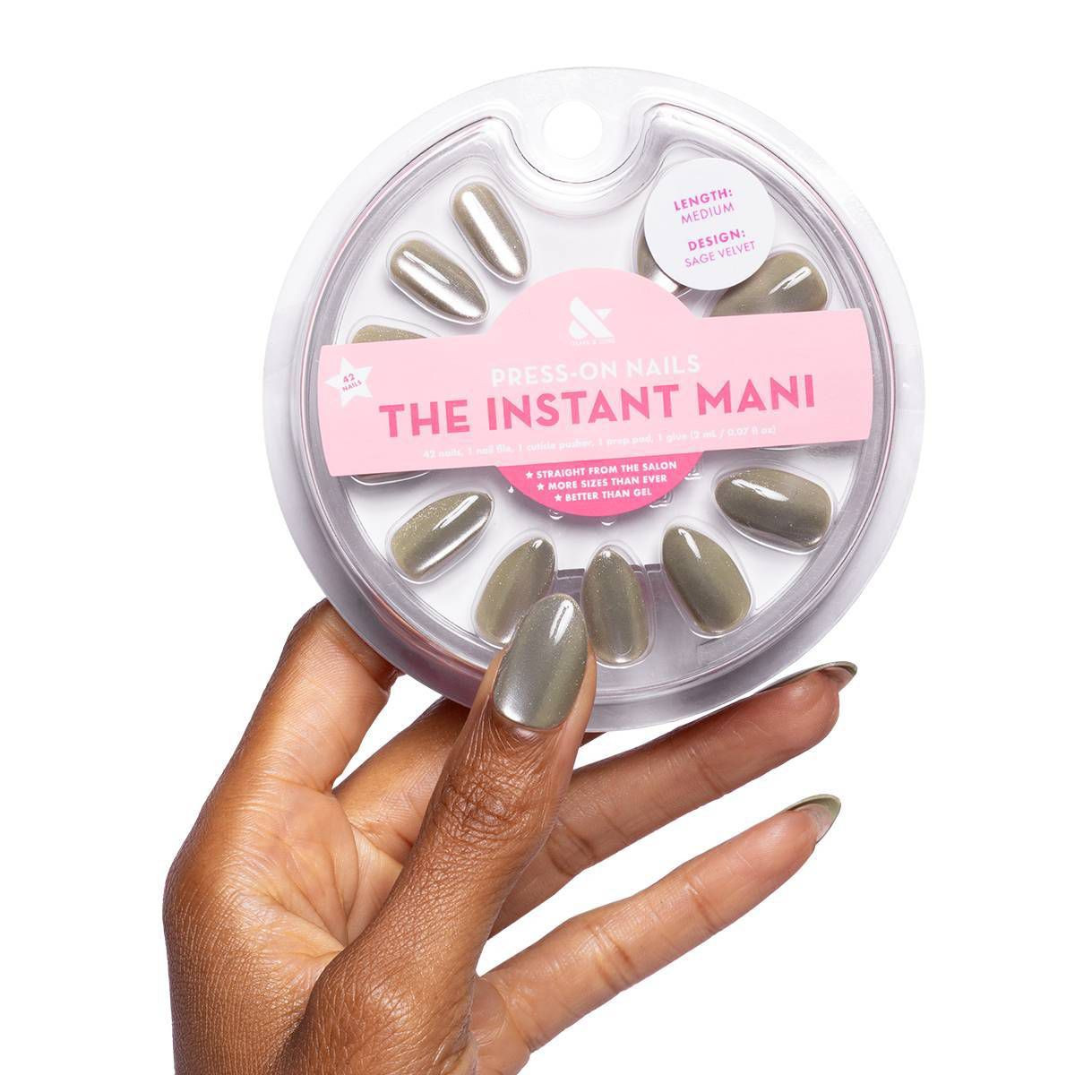 Olive & June Press-On Fake Nails - Velvet - Medium | Target