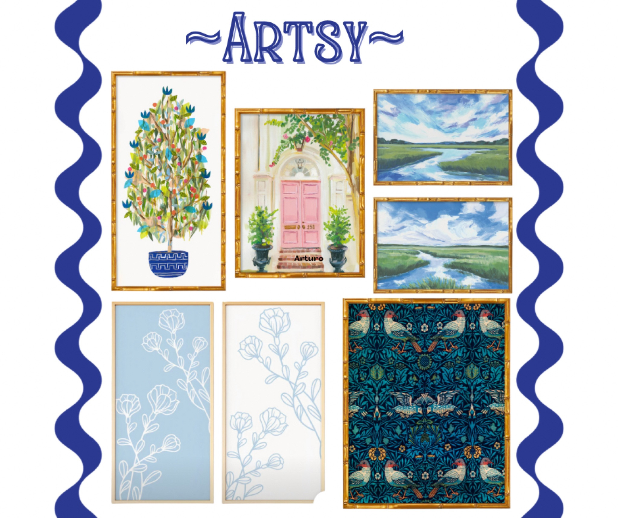 Artsy Art at a wonderful price! #artsy #art #blankspaces #bambooframe #funart 

#LTKFamily #LTKHome