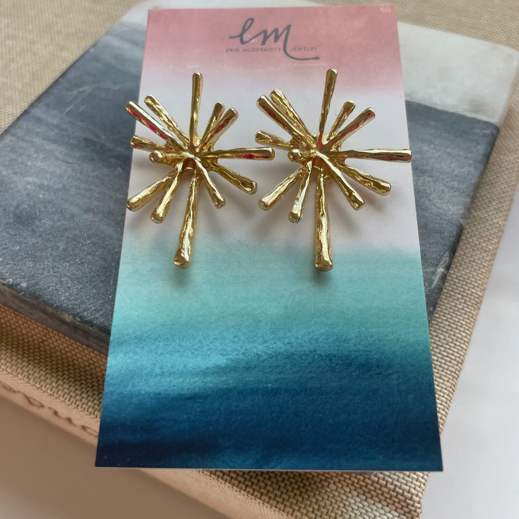 Starburst Gold Studs | Erin McDermott Jewelry