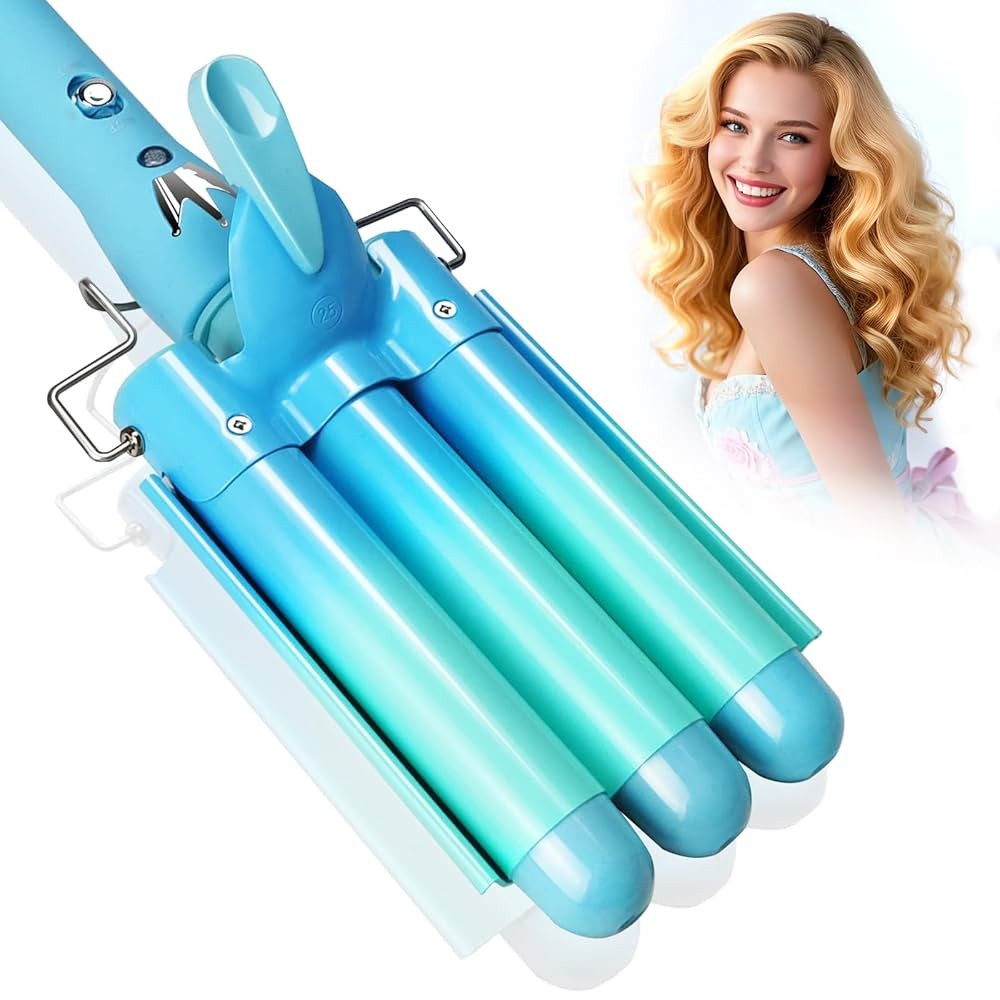 3 Barrel Curling Iron Hair Crimper: Aleath Dual Voltage Adjustable Temperature Three Barrels Hair... | Amazon (US)