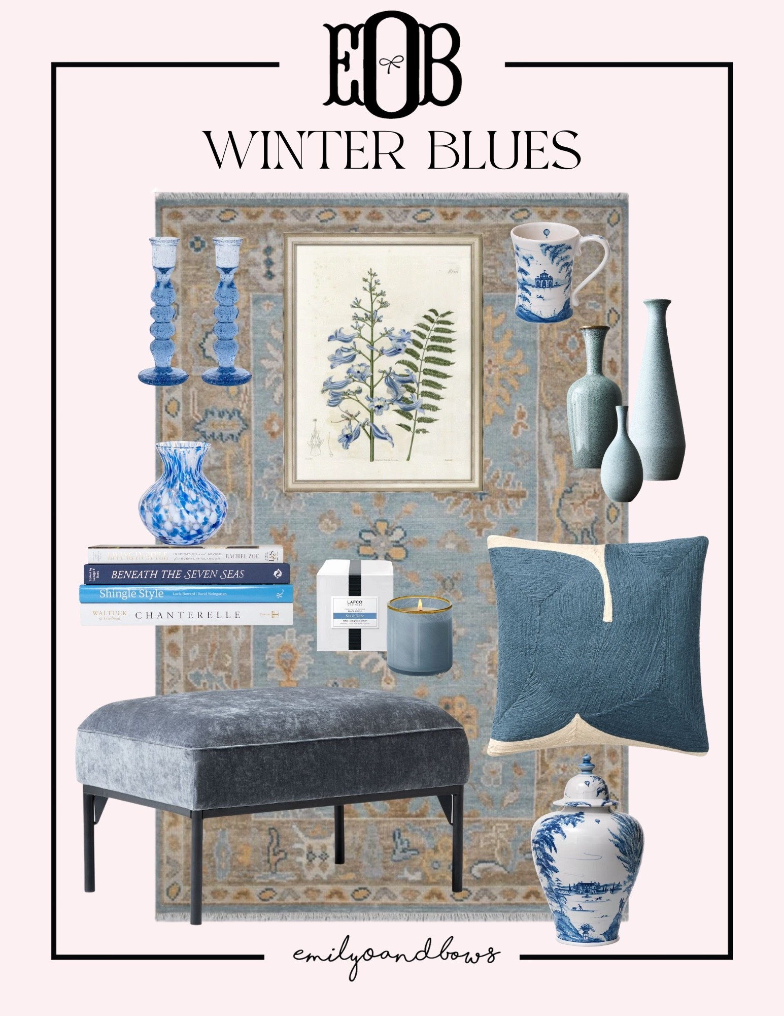 Winter blues! 💙❄️⛄️ If you need little home refresh I have rounded up some of my favorite pieces! 