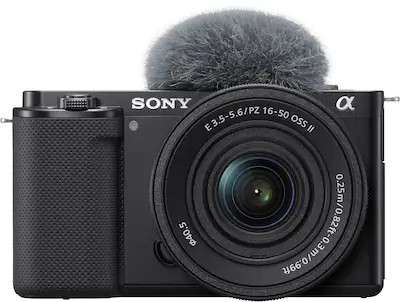 Sony - Alpha ZVE10: APS-C Content Creators’ Camera - Black | Best Buy U.S.