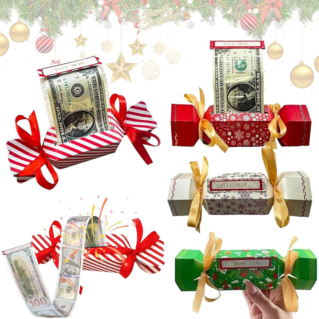 Amazon.com: Christmas Surprise Money Pull Pouch, 4PCS Surprise Money Pull Pouch, Surprise Pull Ou... | Amazon (US)